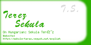 terez sekula business card